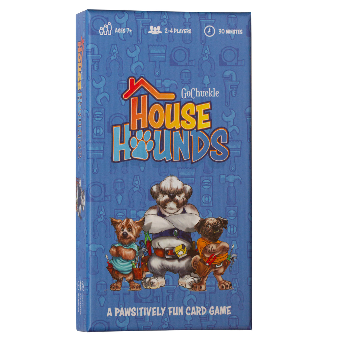 GoChuckle House Hounds A Family カードゲーム 建設作業員の犬と一緒 